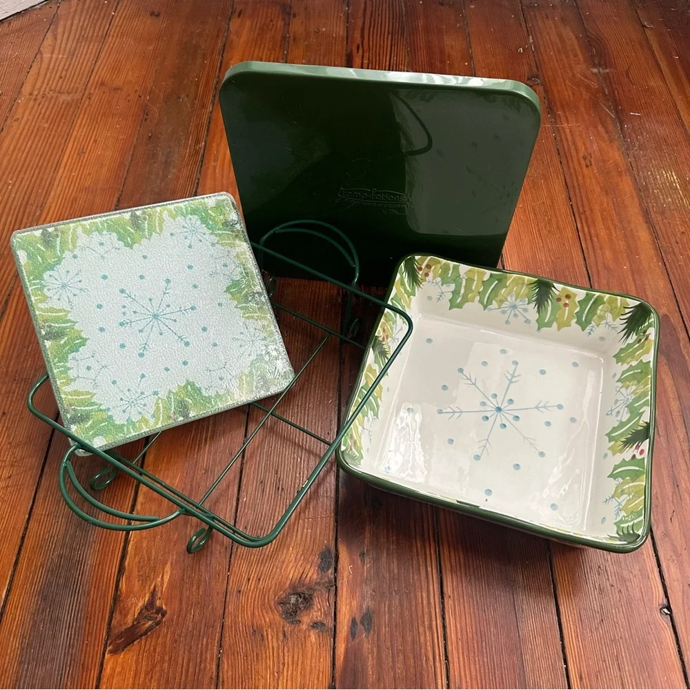 NOS NWT VTG 2000s Temp-tations Presentable Ovenware by Tara set in Homet…